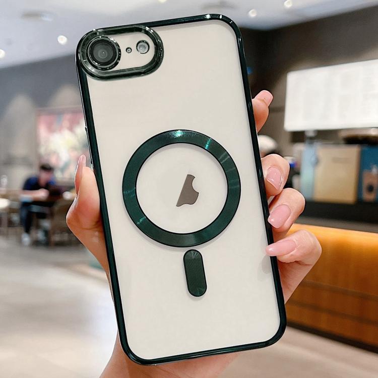 

For iPhone 16e Electroplating MagSafe Phone Case(Dark Green)