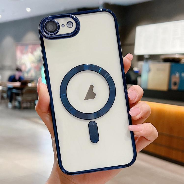 

For iPhone 17e / 16e Electroplating MagSafe Phone Case(Dark Blue)