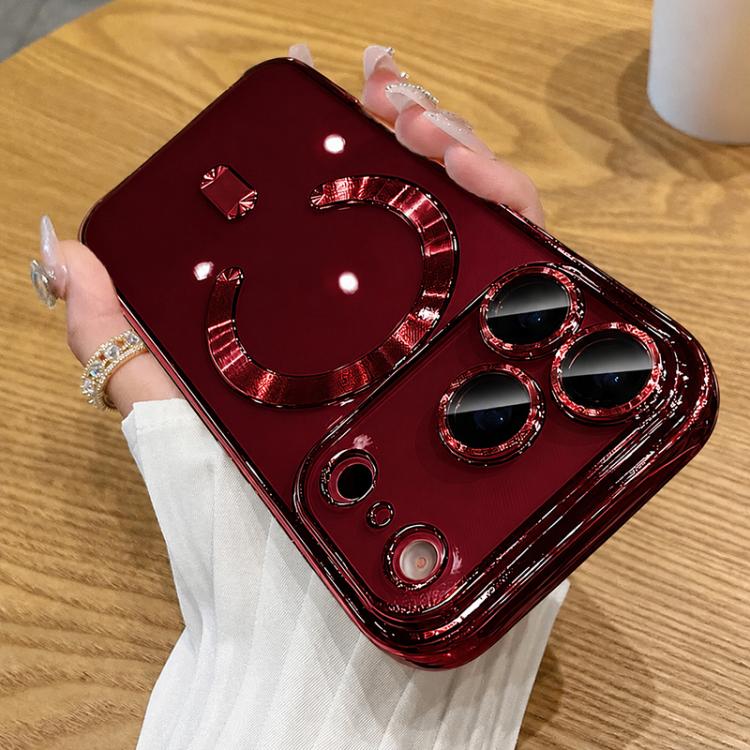 For iPhone 17 Pro Electroplating MagSafe Phone Case(Red)