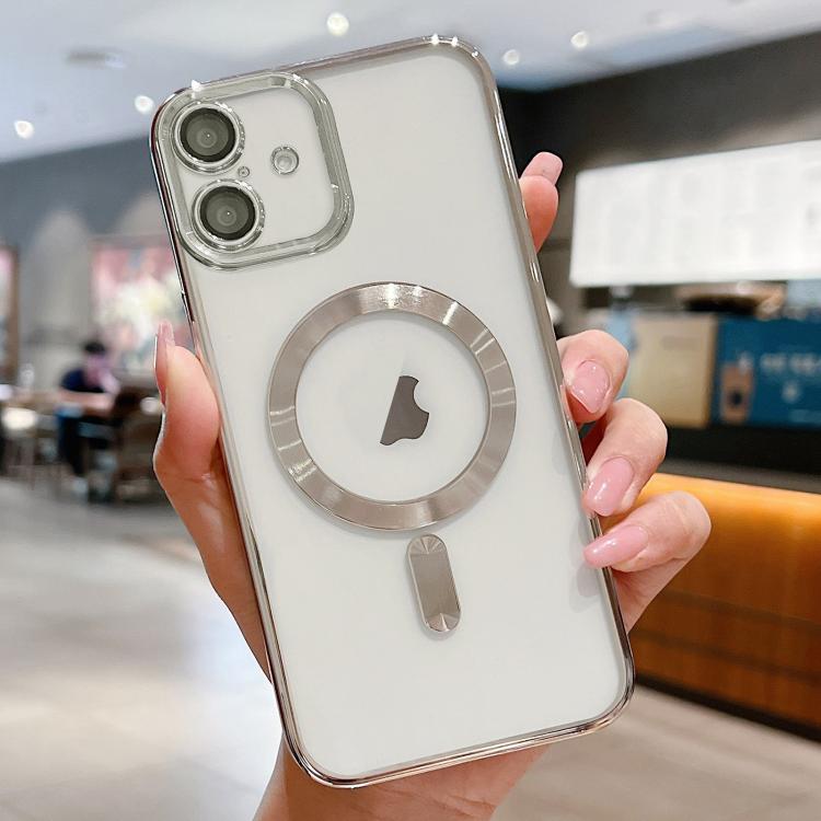 For iPhone 18 Electroplating MagSafe Phone Case(Silver)