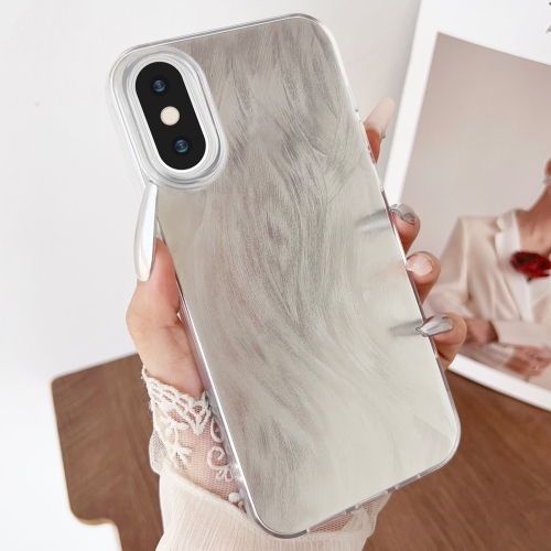 

For iPhone XS Max Gradient Feather Acrylic IMD Full Coverage Phone Case(Feather B)