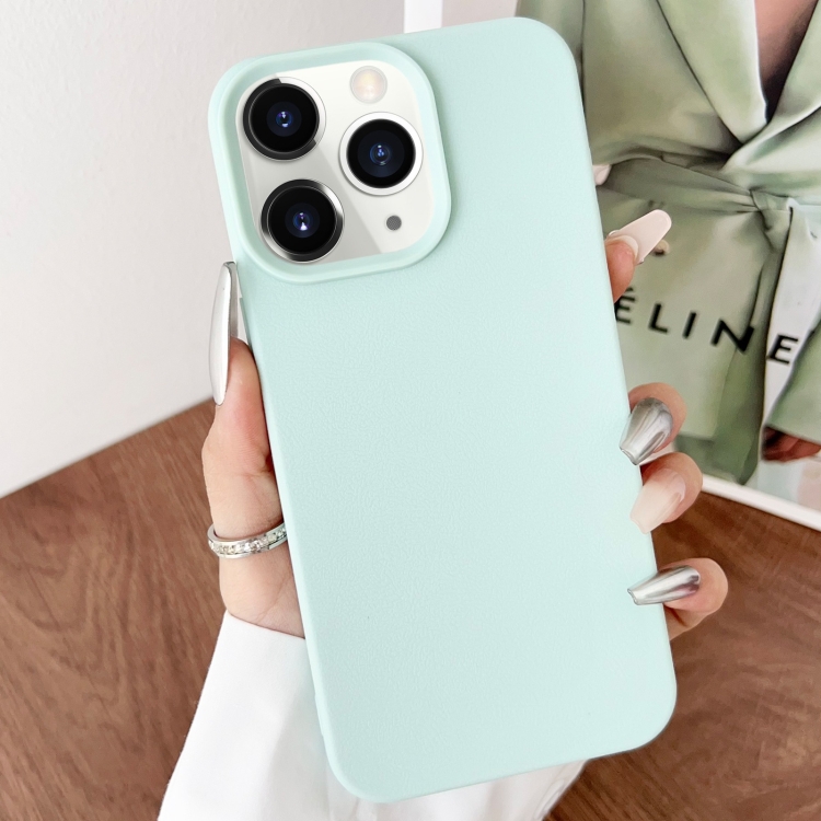 

For iPhone 11 Pro Max Leather Texture TPU Full Coverage Phone Case(Green)