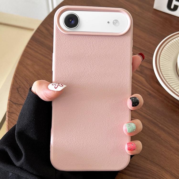 

For iPhone Air Leather Texture TPU Full Coverage Phone Case(Pink)