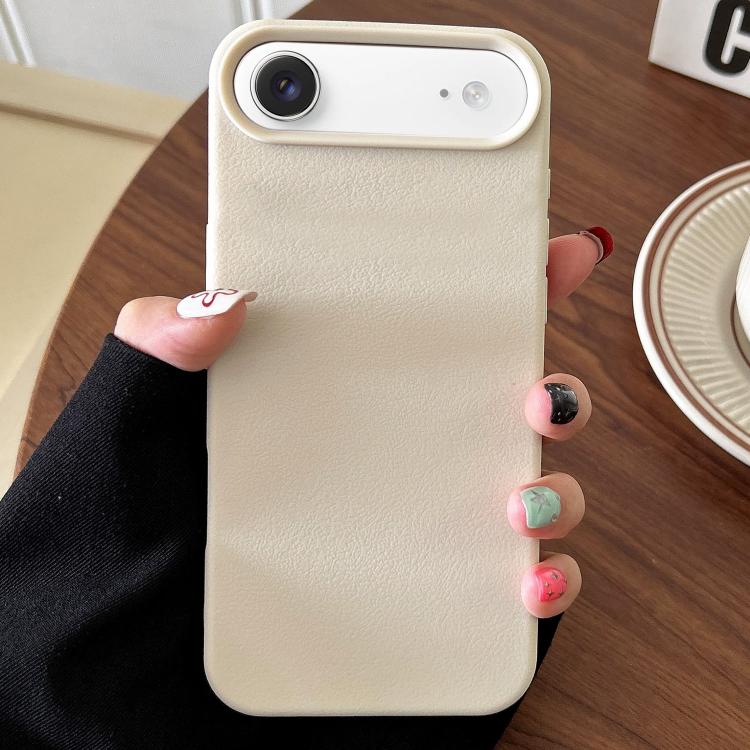 

For iPhone Air Leather Texture TPU Full Coverage Phone Case(White)