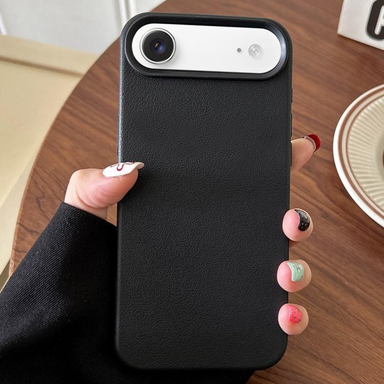 

For iPhone Air Leather Texture TPU Full Coverage Phone Case(Black)