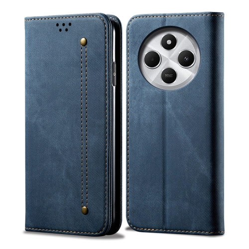 

For Redmi 14C 4G Denim Texture Casual Style Horizontal Flip Leather Case(Blue)