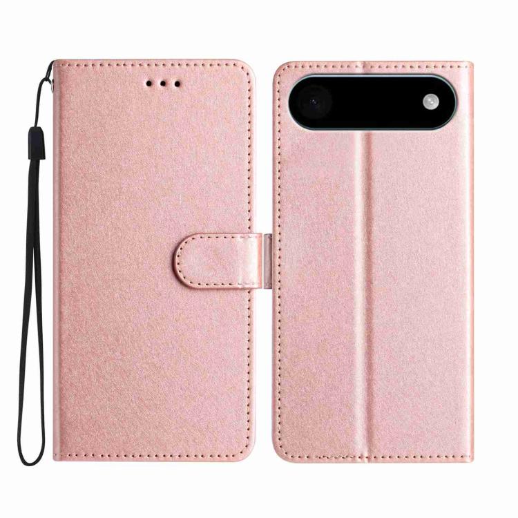 

For iPhone 17 Air Silk Texture Horizontal Flip Leather Phone Case(Rose Gold)