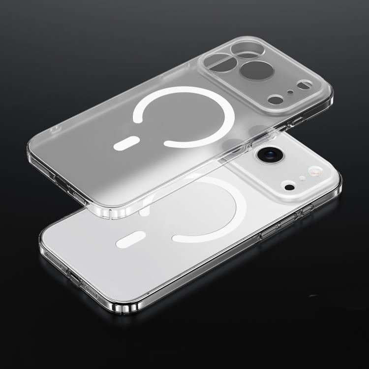 

For iPhone 17 Pro Max SULADA Crystal Sand Series Electroplating Frosted MagSafe Magnetic Phone Case(Transparent)