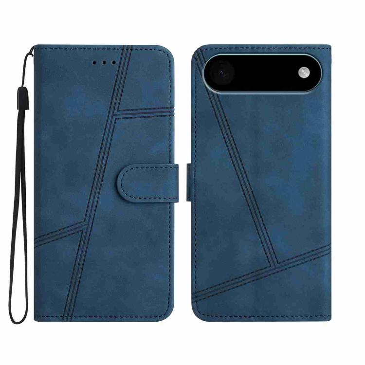 

For iPhone 17 Air Skin-feel Stitching Leather Phone Case(Blue)