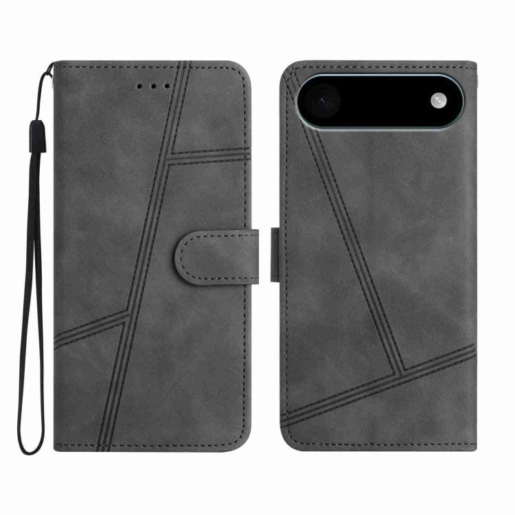 

For iPhone 17 Air Skin-feel Stitching Leather Phone Case(Grey)