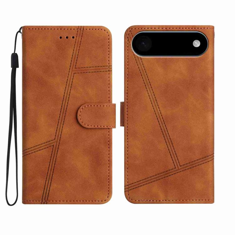 

For iPhone 17 Air Skin-feel Stitching Leather Phone Case(Brown)