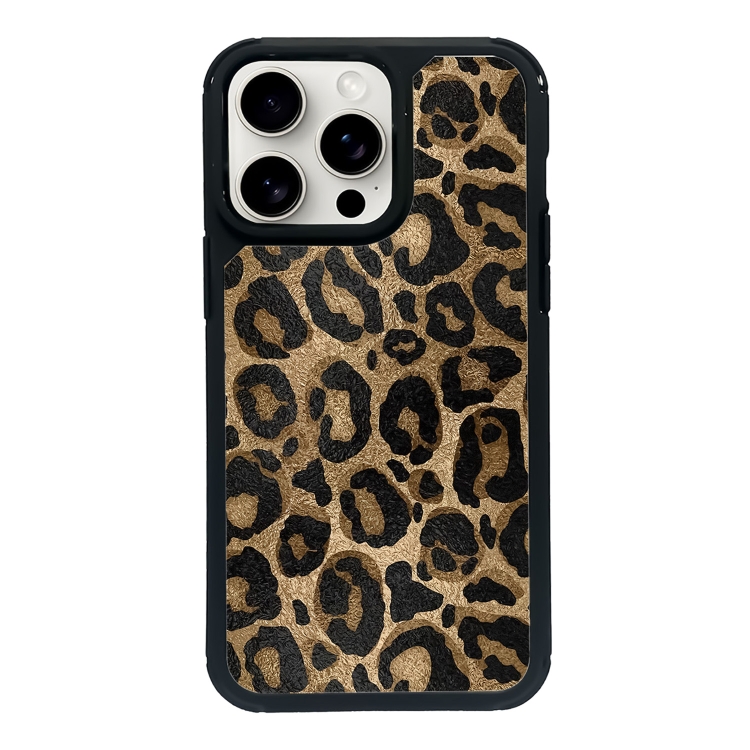 

For iPhone 15 Pro Max Exclusive Design Style PC Full Coverage Pattern Phone Case(Leopard Pattern B)