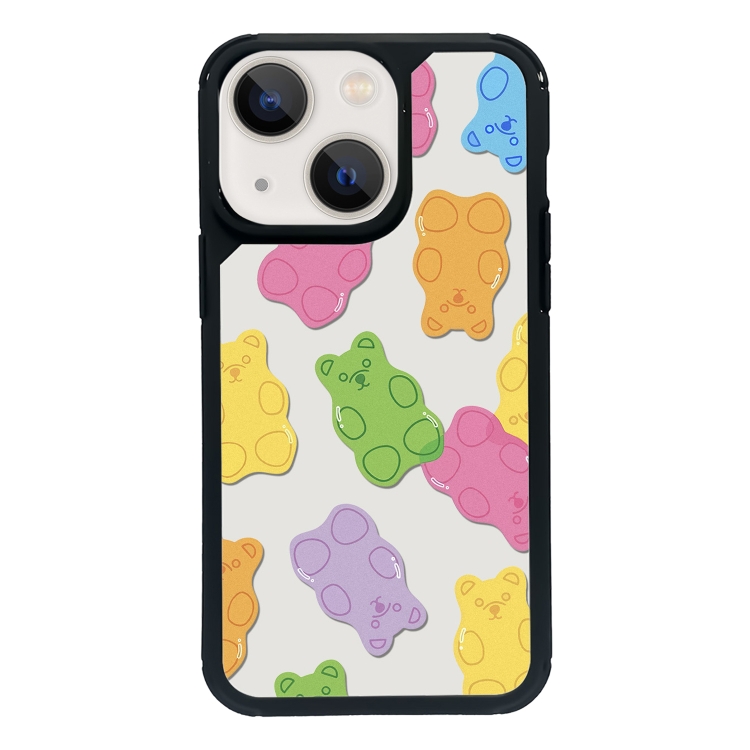 

For iPhone 15 Exclusive Design Style PC Full Coverage Pattern Phone Case(Candy Bear C)