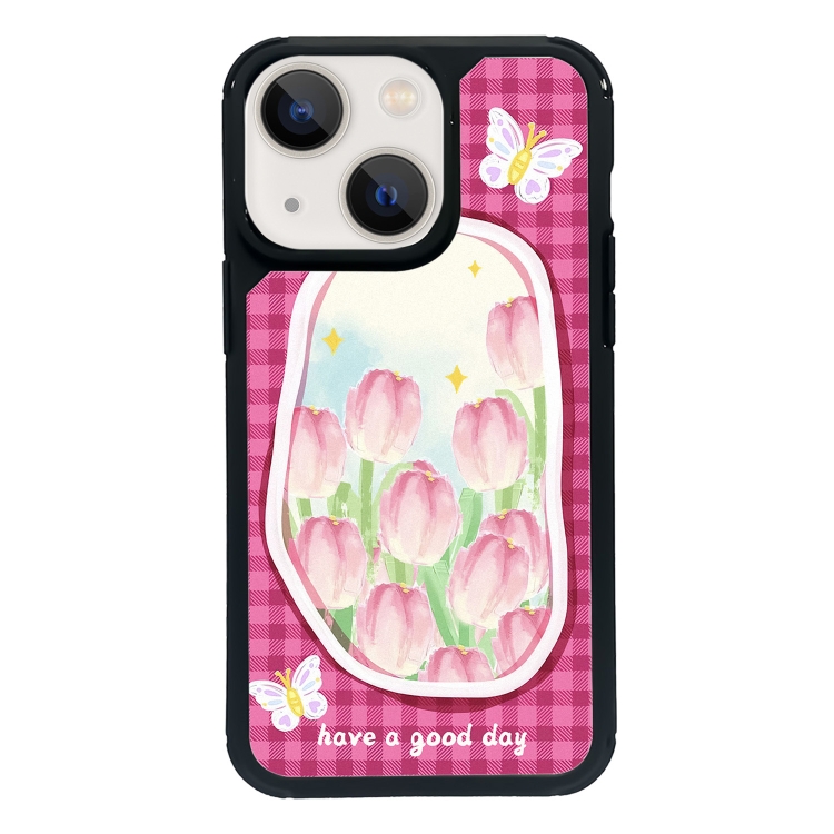 

For iPhone 14 Plus Exclusive Design Style PC Full Coverage Pattern Phone Case(Tulip)