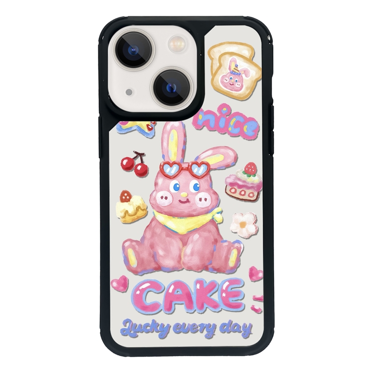 

For iPhone 14 Exclusive Design Style PC Full Coverage Pattern Phone Case(CAKE Rabbit)