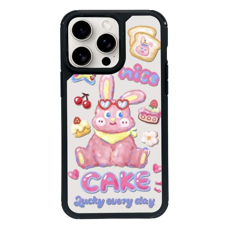 

For iPhone 14 Pro Exclusive Design Style PC Full Coverage Pattern Phone Case(CAKE Rabbit)