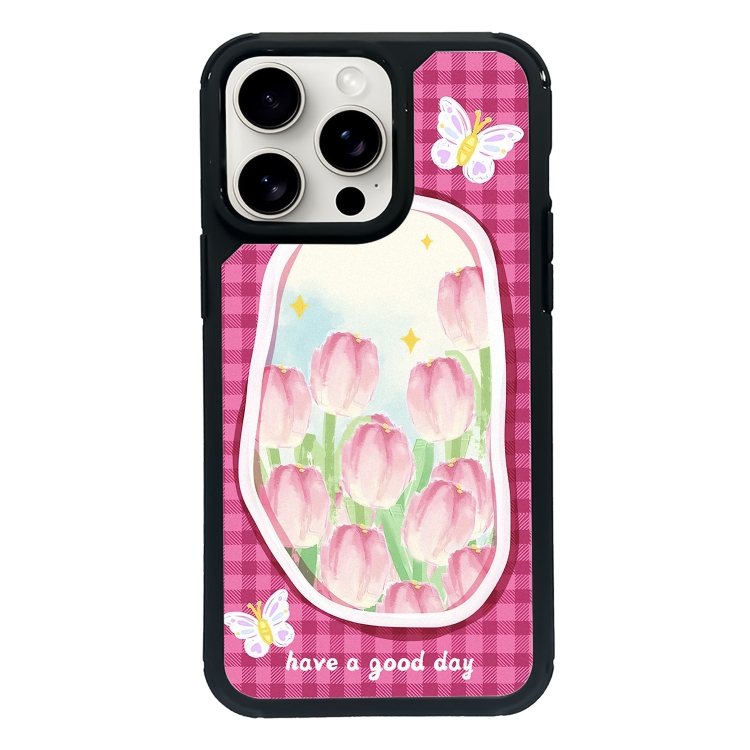 

For iPhone 12 Pro Max Exclusive Design Style PC Full Coverage Pattern Phone Case(Tulip)