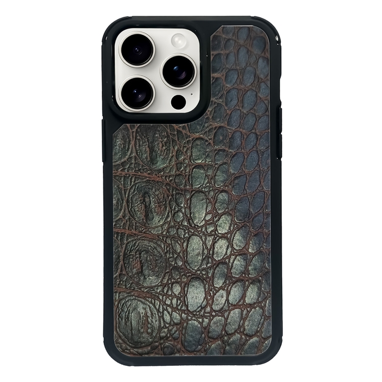 

For iPhone 11 Pro Max Exclusive Design Style PC Full Coverage Pattern Phone Case(Green Crocodile Texture)