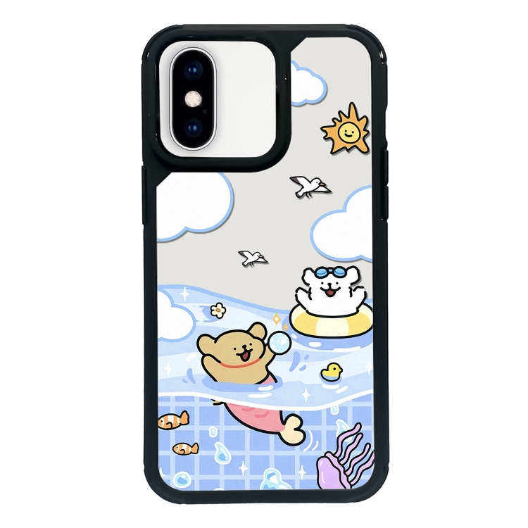 

For iPhone XS Max Exclusive Design Style PC Full Coverage Pattern Phone Case(Summer Puppy A)