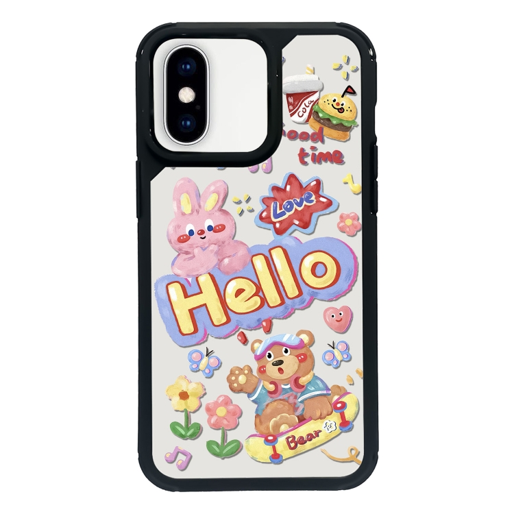 

For iPhone XS Max Exclusive Design Style PC Full Coverage Pattern Phone Case(HELLO Rabbit)