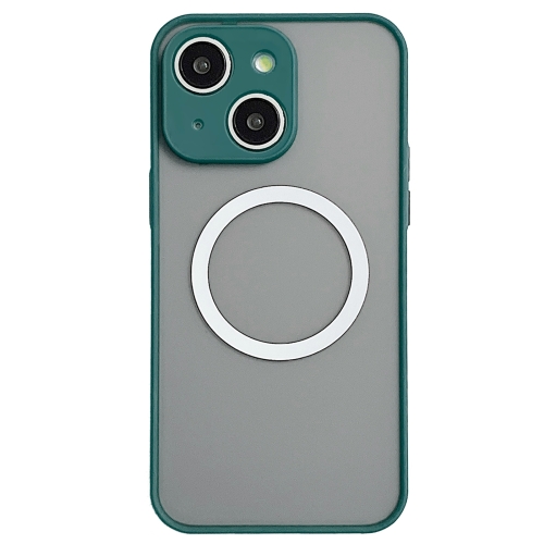 

For iPhone 15 Plus Hawkeye Skin Feel MagSafe Phone Case(Dark Green)