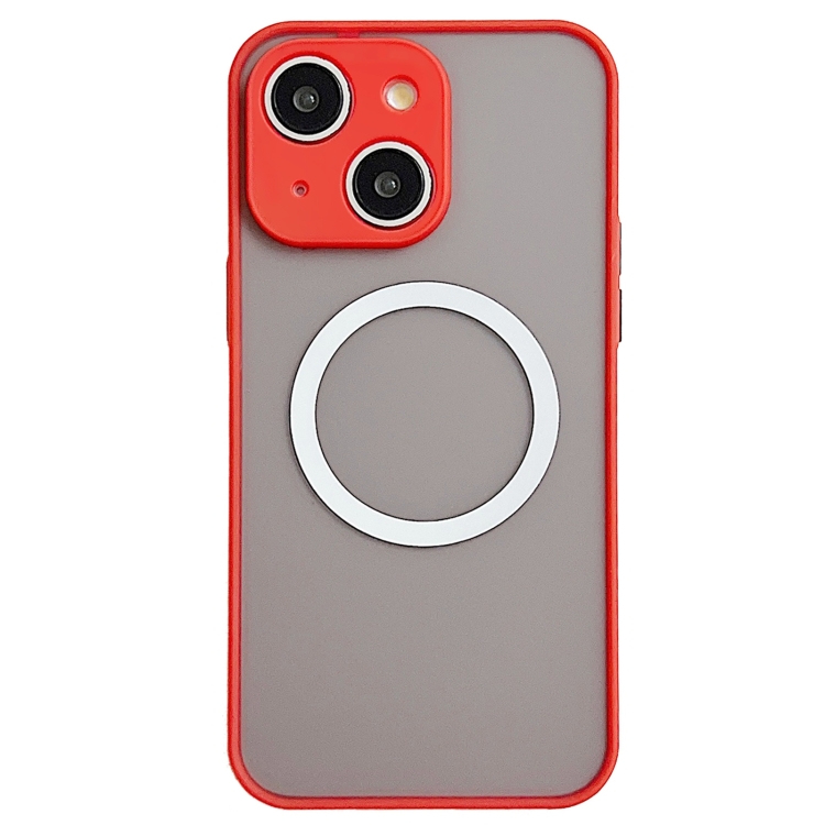 

For iPhone 14 Plus Hawkeye Skin Feel MagSafe Phone Case(Red)