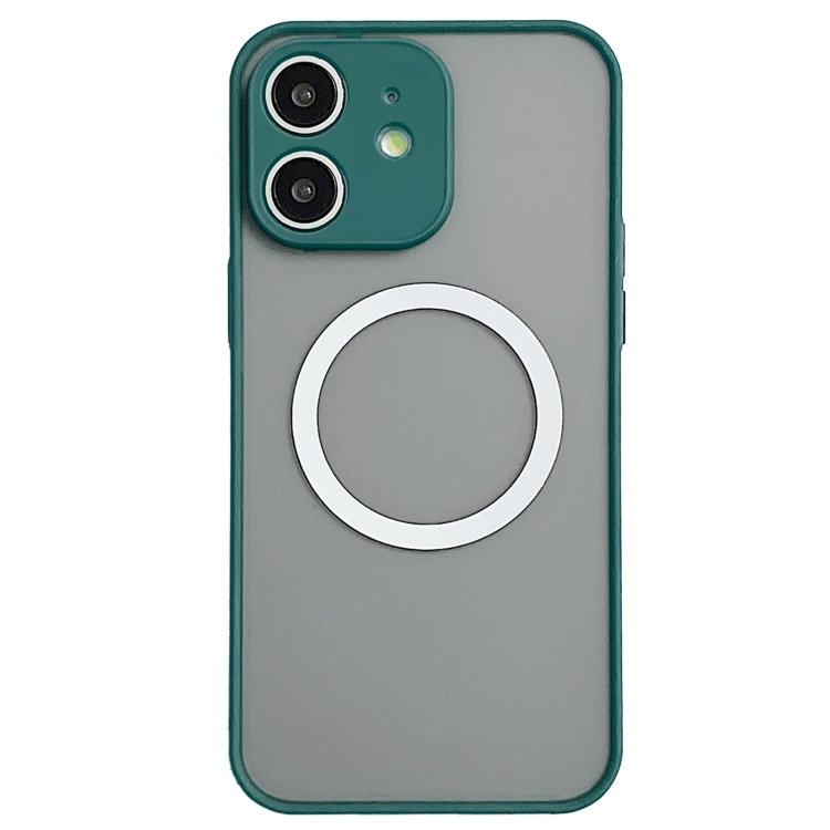 

For iPhone 12 Hawkeye Skin Feel MagSafe Phone Case(Dark Green)