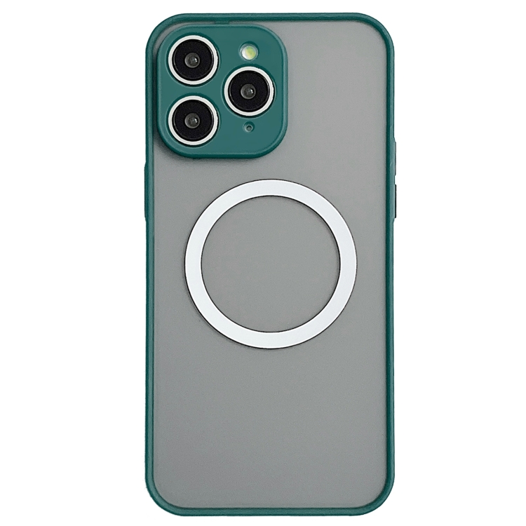 

For iPhone 11 Pro Max Hawkeye Skin Feel MagSafe Phone Case(Dark Green)