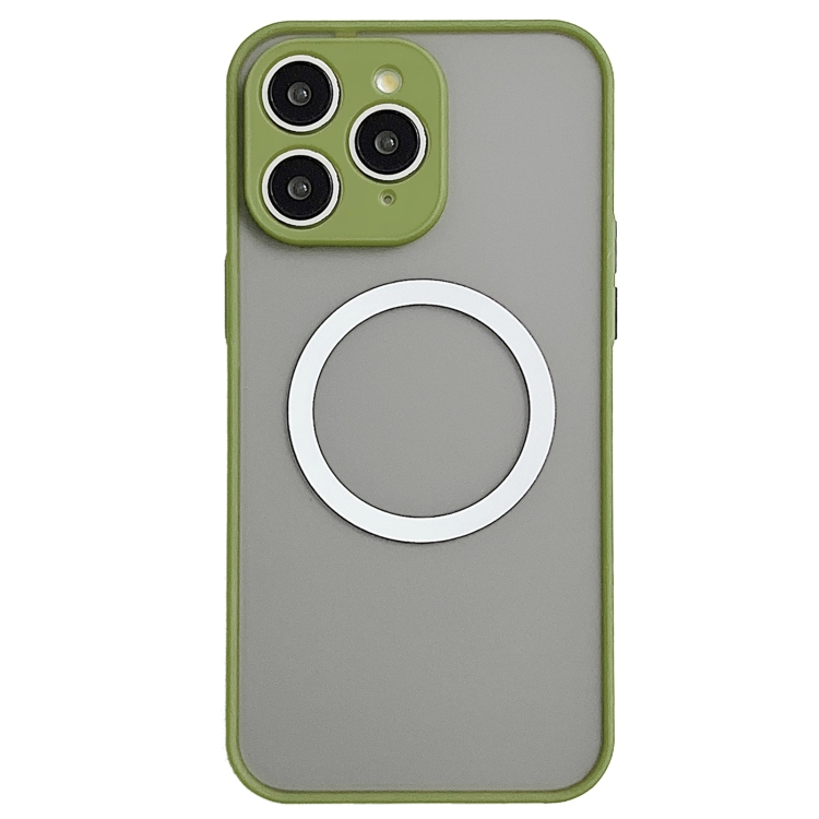 

For iPhone 11 Pro Max Hawkeye Skin Feel MagSafe Phone Case(Army Green)