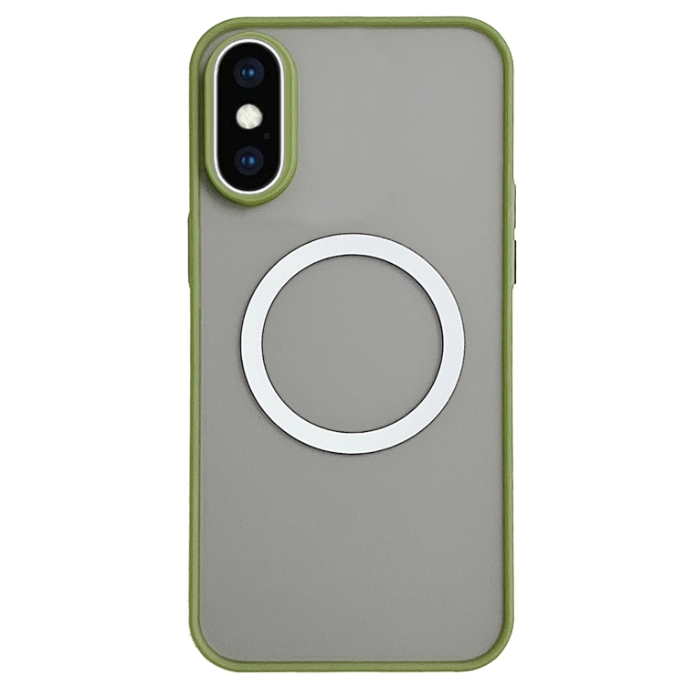

For iPhone XS Max Hawkeye Skin Feel MagSafe Phone Case(Army Green)