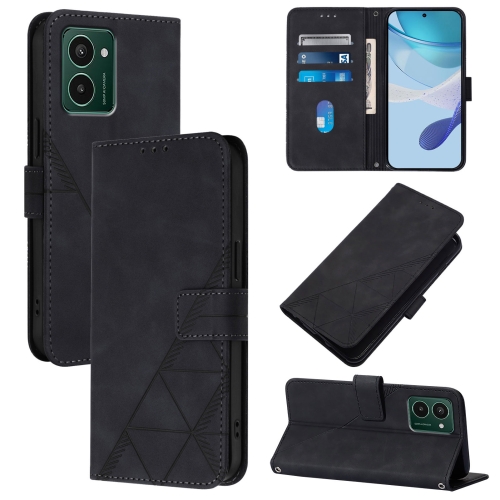 

For HMD Pulse Pro Crossbody 3D Embossed Flip Leather Phone Case(Black)