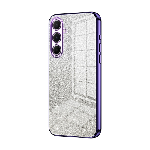 For Samsung Galaxy A56 Gradient Glitter Powder Electroplated Phone Case(Purple)