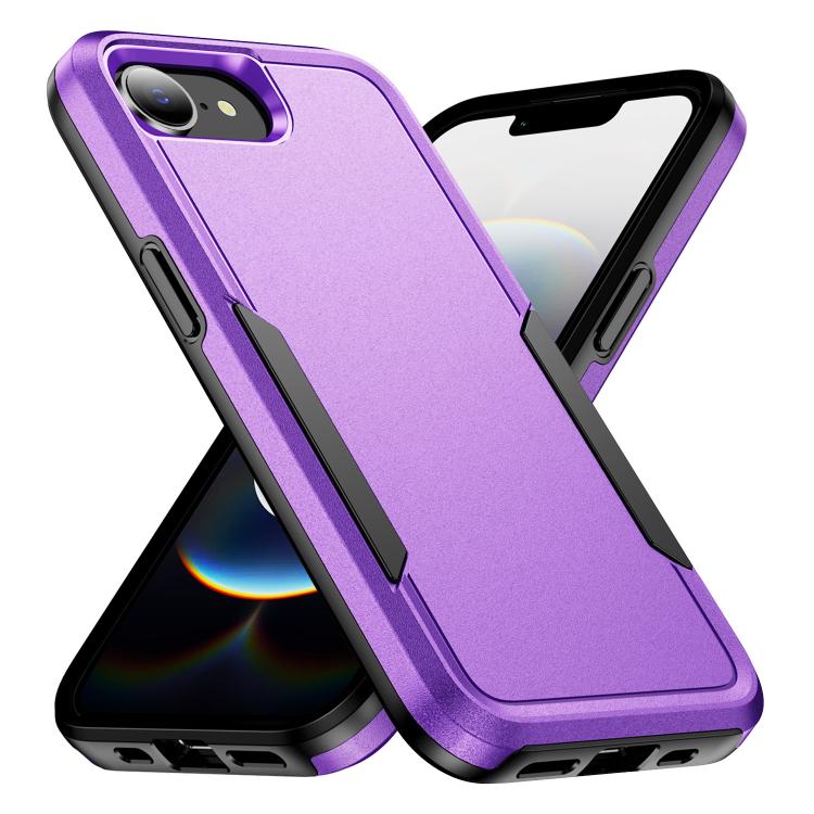 

For iPhone 16e Pioneer Armor Heavy Duty PC + TPU Phone Case(Purple+Black)
