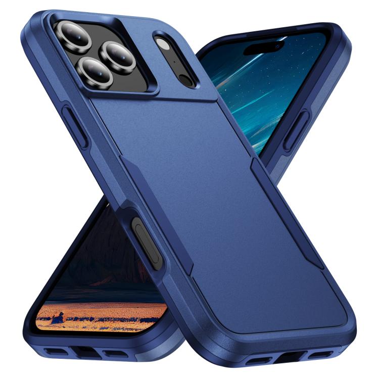 

For iPhone 17 Pro Max Pioneer Armor Heavy Duty PC + TPU Phone Case(Blue)