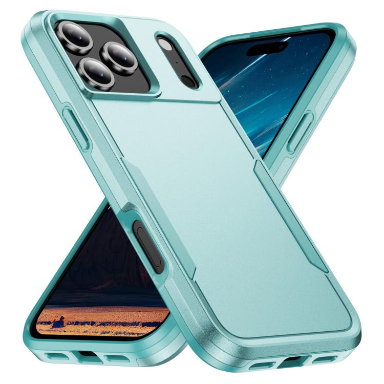 

For iPhone 17 Pro Max Pioneer Armor Heavy Duty PC + TPU Phone Case(Green)