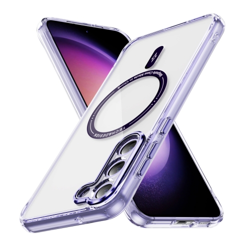 

For Samsung Galaxy S23+ 5G Airbag Magsafe PC Hybrid TPU Phone Case(Clear Purple)