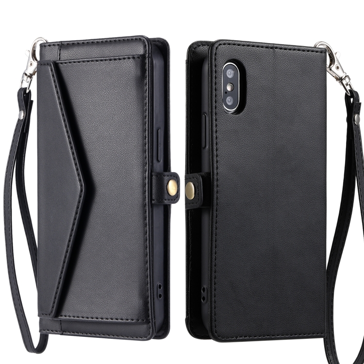 For iPhone XS X Wallet Multi-card Slot Leather Phone Case with
