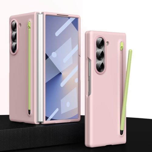 

For Samsung Galaxy Z Fold6 Integrated Skin Feel Foldable Phone Case with Capacitive Stylus(Pink)