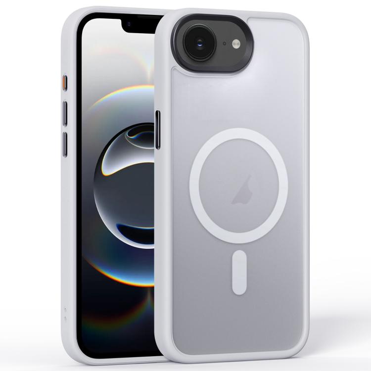 

For iPhone 16e Frosted MagSafe Magnetic Phone Case(White)