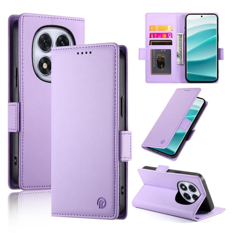 

For Redmi Note 15 4G / 5G 164mm / Poco M8 5G Side Buckle Magnetic Frosted Leather Phone Case(Purple)