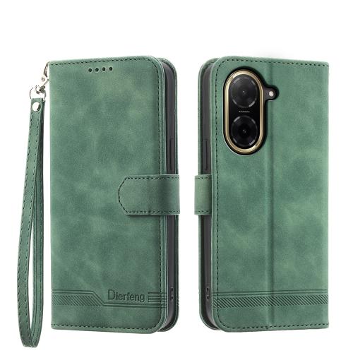 

For Redmi A5 4G 171.7mm / Xiaomi Poco C71 Dierfeng Dream Line TPU Hybrid PU Leather Phone Case(Green)