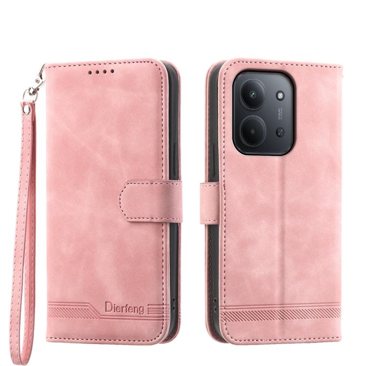 

For Redmi 15C 5G / 4G Global 171mm / Poco C85 4G Dierfeng Dream Line TPU Hybrid PU Leather Phone Case(Pink)