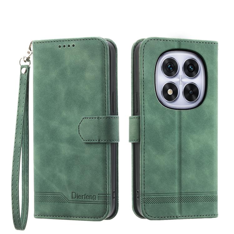 

For Redmi Note 15 4G / 5G 164mm / Poco M8 5G Dierfeng Dream Line TPU Hybrid PU Leather Phone Case(Green)