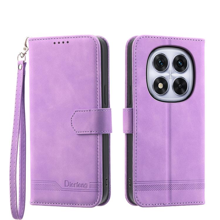 

For Redmi Note 15 4G / 5G 164mm / Poco M8 5G Dierfeng Dream Line TPU Hybrid PU Leather Phone Case(Purple)