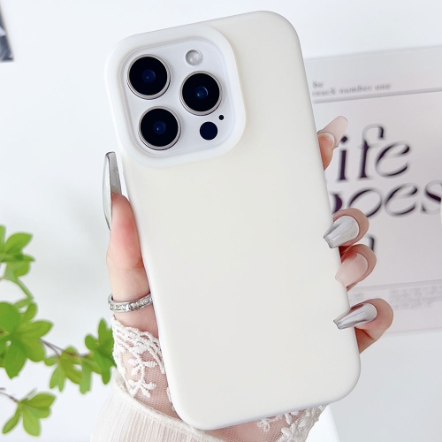 

For iPhone 15 Pro Max PC Hybrid Liquid Silicone Jelly Phone Case(White)