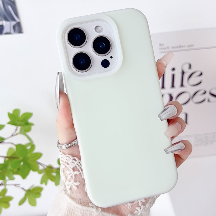 

For iPhone 14 Pro Max PC Hybrid Liquid Silicone Jelly Phone Case(Light Green)