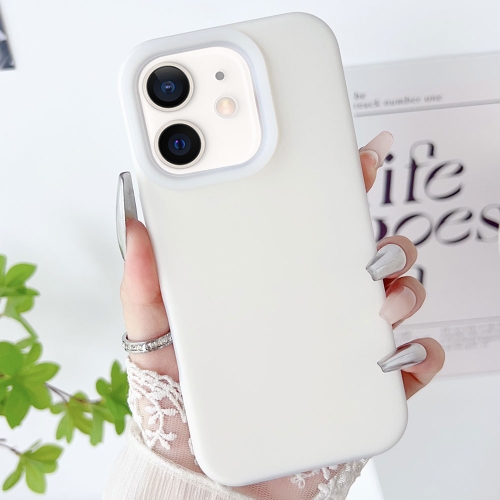 

For iPhone 11 PC Hybrid Liquid Silicone Jelly Phone Case(White)