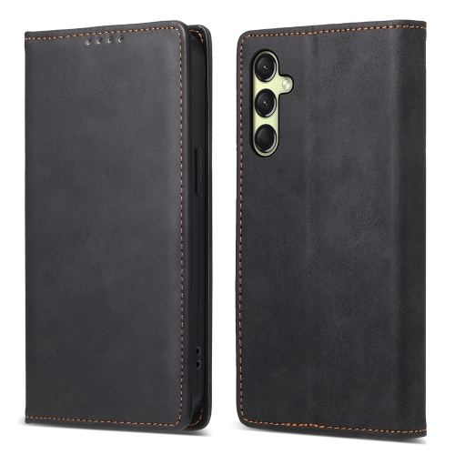 

For Samsung Galaxy A16 5G Business Solid Color Magnetic RFID Leather Phone Case(Black)