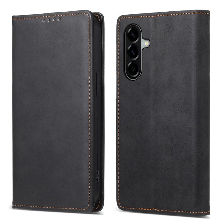 

For Samsung Galaxy A57 5G Business Solid Color Magnetic RFID Leather Phone Case(Black)