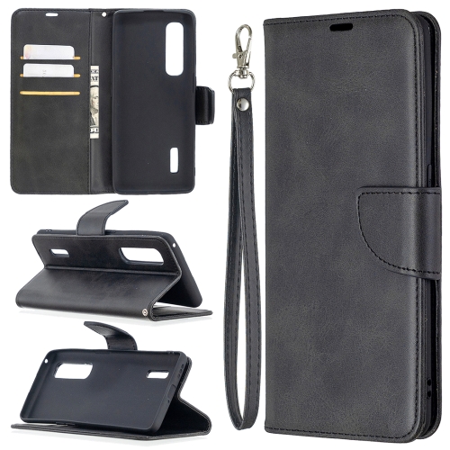 

For OPPO Find X2 Pro Retro Lambskin Texture Pure Color Horizontal Flip PU Leather Case, with Holder & Card Slots & Wallet & Lanyard(Black)